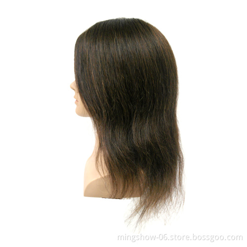 100% Really Human Hair Male Mannequin Head Barber Professional Practice Haircut Training Model